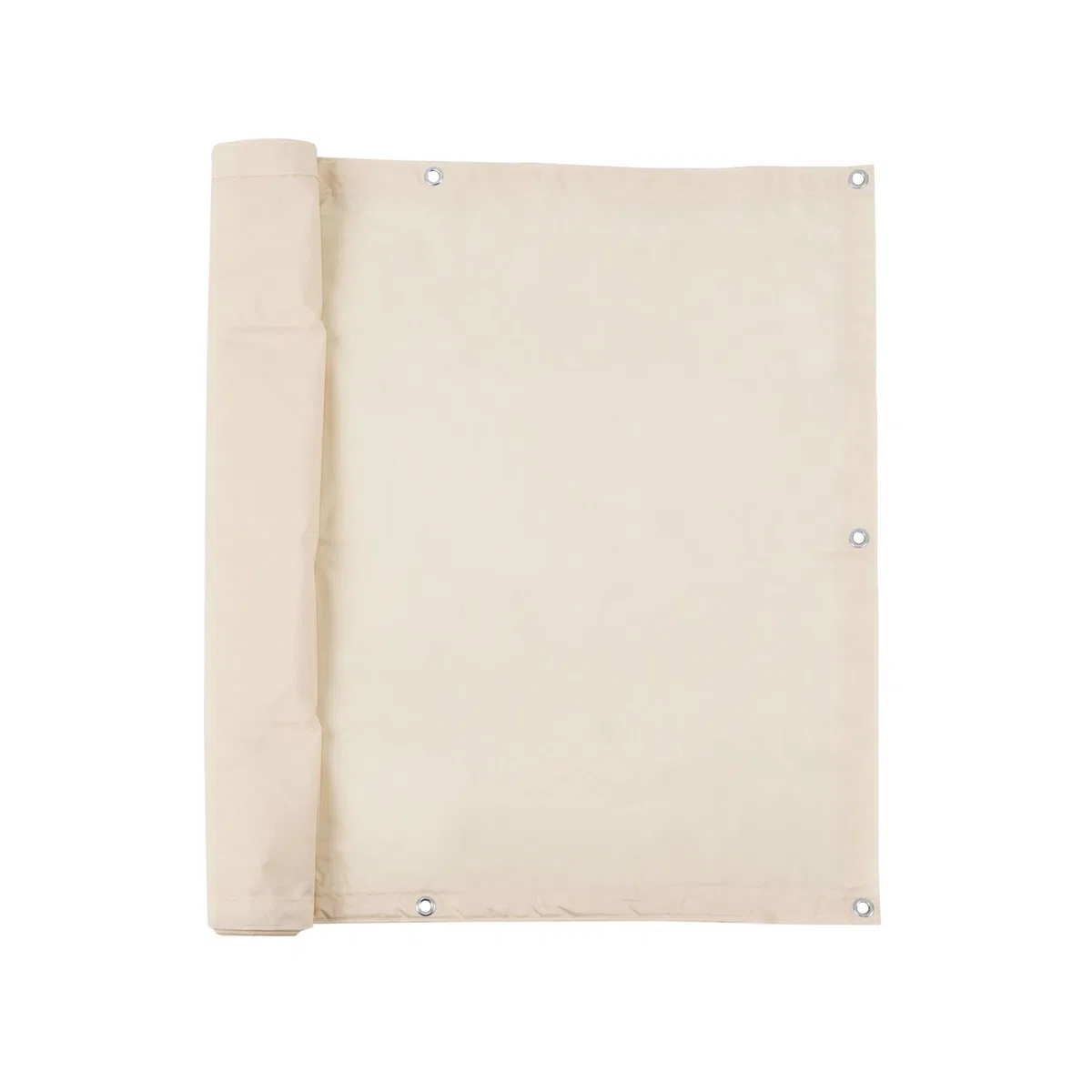 jarolift Balkonbespannung Basic, Balkon Sichtschutz Windschutz Sonnenschutz Balkon-Verkleidung, Wasserdicht, 600 x 90 cm, (24 Ösen) Creme