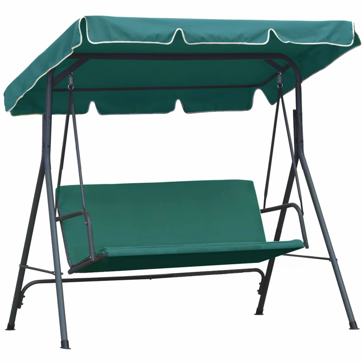 Universal Dachbezug für Hollywoodschaukel Dach-Plane für 3 sitzer XL ca 210x145 cm für Garten-Schaukel Dachplane Ersatzdach Sonnendach Grün [101]