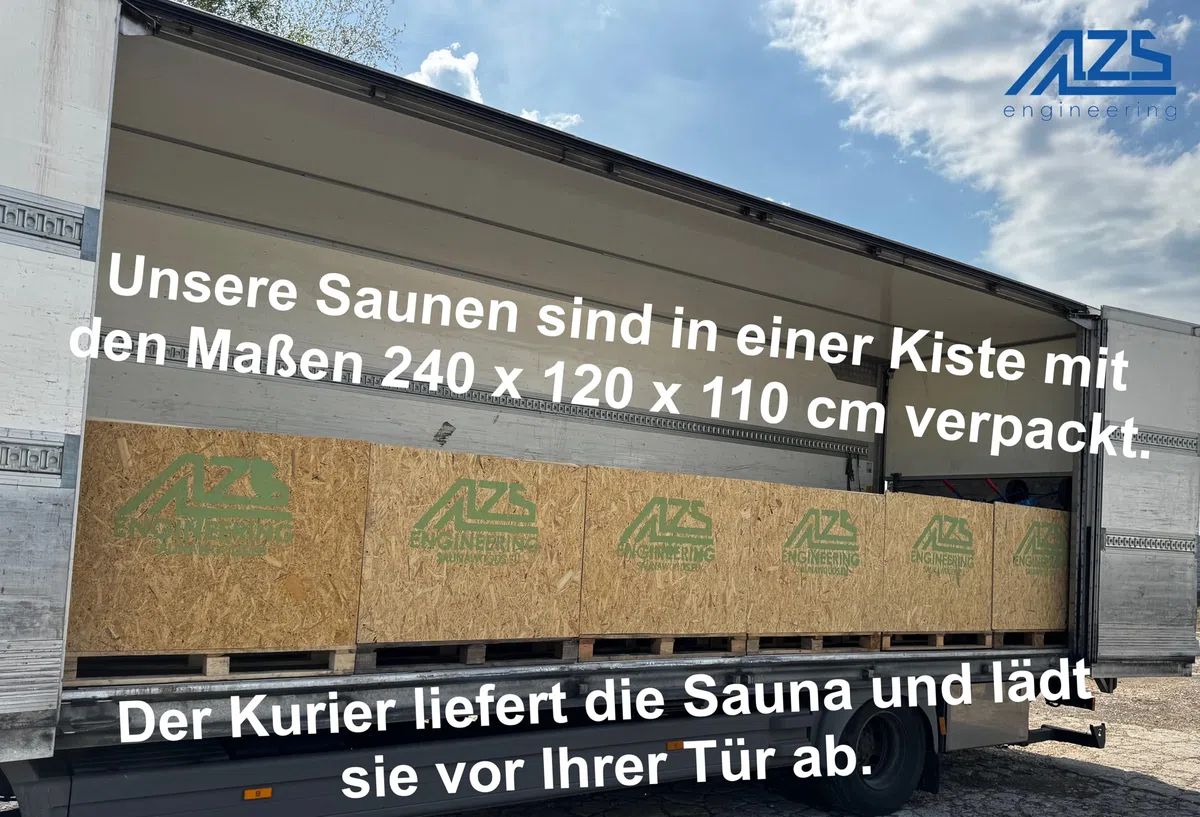 Fasssauna Gartensauna aus Fichtenholz mit Holzofen ETNA – 2–6 Personen