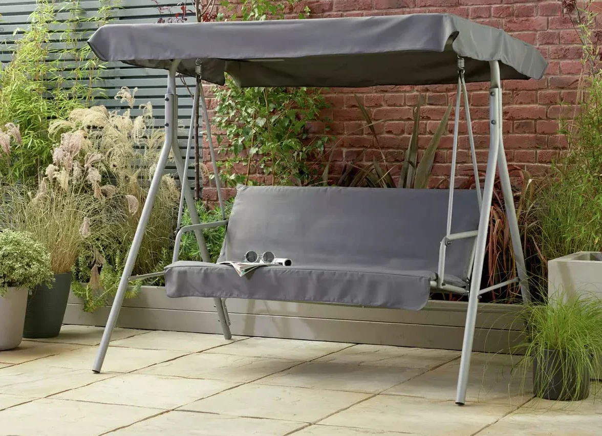Ferocity Universal Dachbezug für Hollywoodschaukel Dach-Plane für 3 sitzer XL ca 230 x 120 cm für Garten-Schaukel Dachplane Ersatzdach Sonnendach Grün [101]