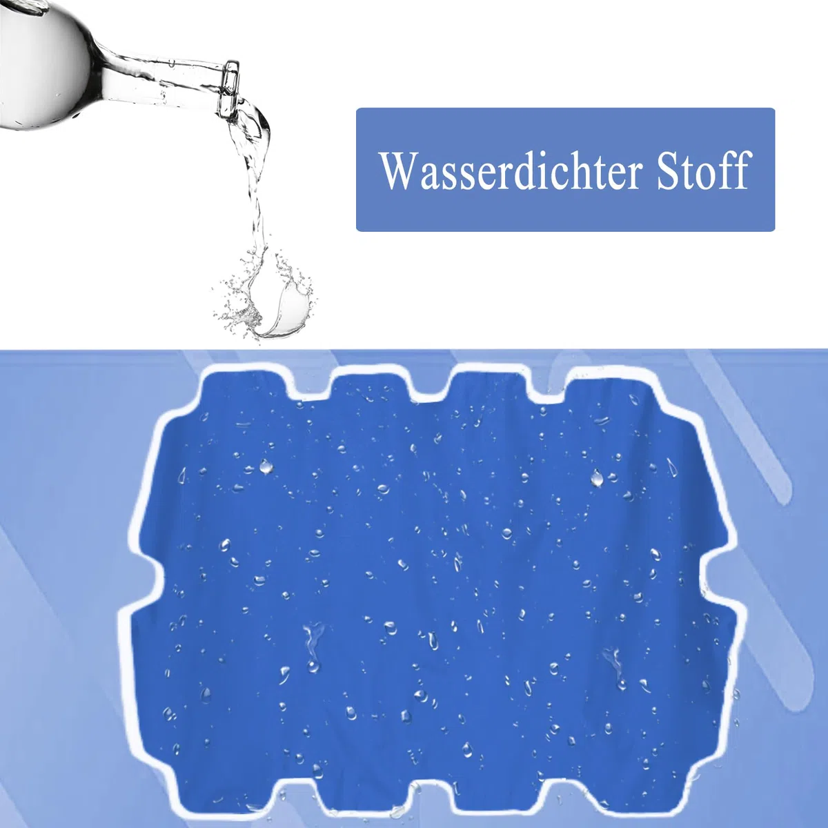 Hollywoodschaukel Dachbezug 210x145, Ersatzdach Hollywoodschaukel Dach Wasserdicht, Sonnendach für Hollywoodschaukel (Blau)