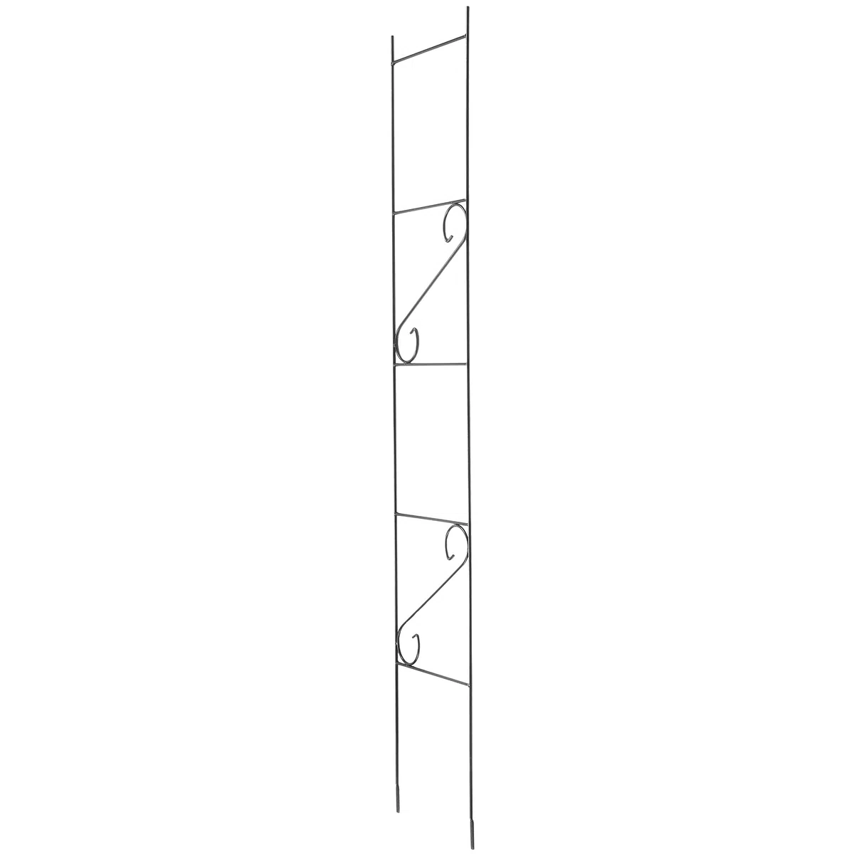 KADAX Rankgitter 210cm, Rankhilfe aus Stahl, Kletterhilfe für Garten, Pflanzen, Rosen, Kletterpflanzen, Pflanzengitter, Rankleiter, wetterfestes Spalier, Deko, freistehend, schwarz