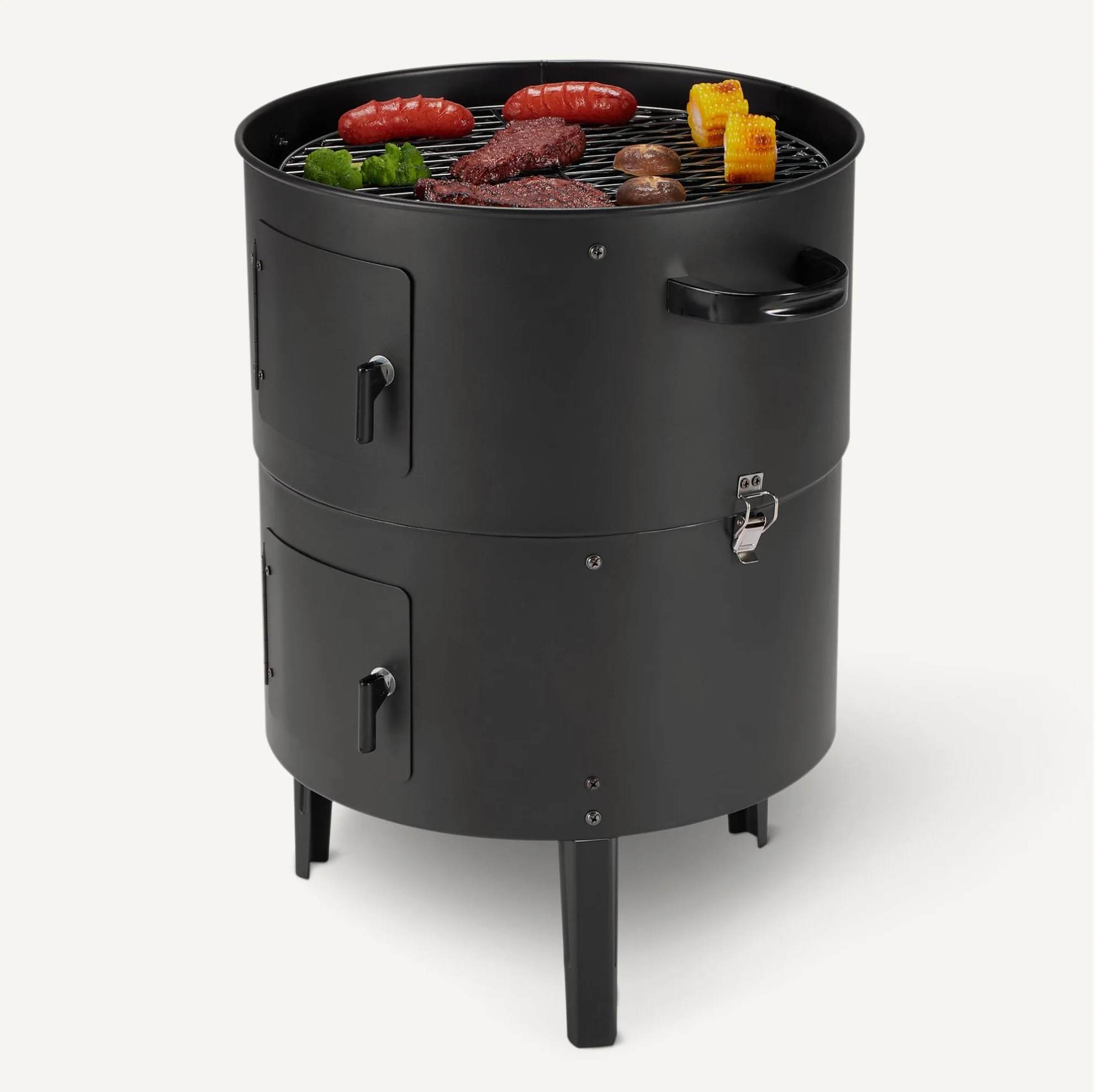 Amazon Basics Outdoor-Smoker, 1 Stück, 40.6 cm, Schwarz