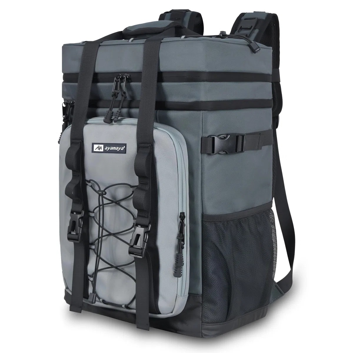 Kühlrucksack 30L Kühltasche Rucksack Groß Faltbar, 40 Dosen Kühl Thermo Rucksack Gross Isolierte Kühltasche mit Kühlfach Kühlrucksäcke Einkaufsrucksack für Strand/Picknick/Camping/BBQ/Ausflüge
