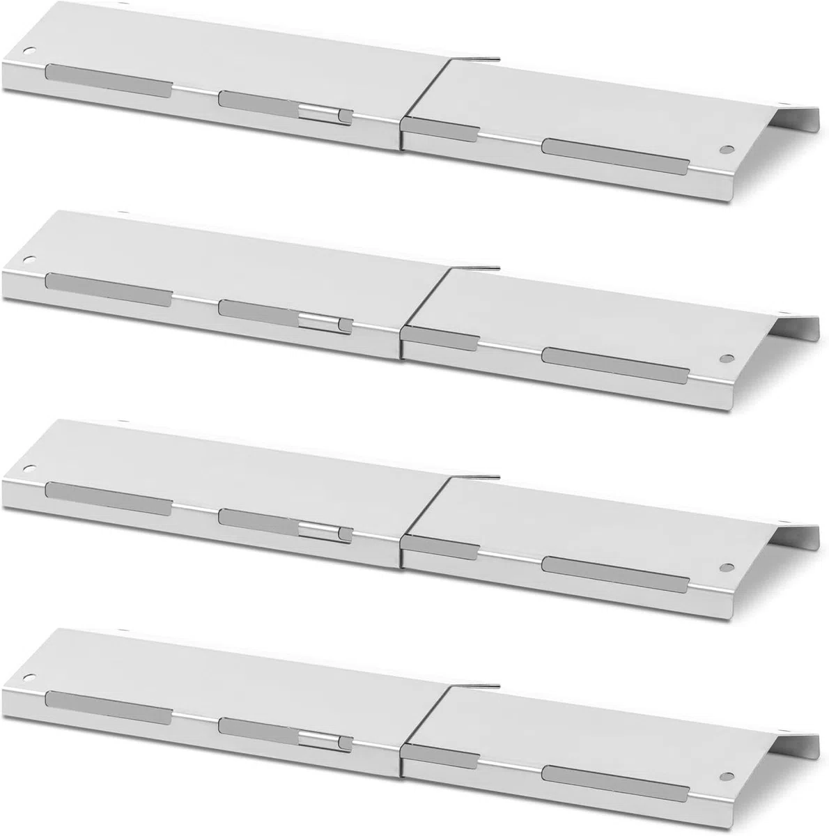 gardivo Aromaschienen verstellbar Edelstahl Premium Universal gasgrill Brennerabdeckung einstellbar Flavorizer Bars zubehör hitzeschild Brennerabdeckung Flammenblech Flammenverteiler (4)