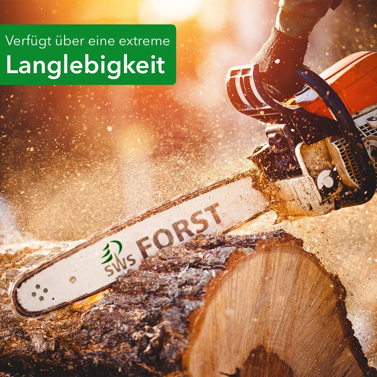 SWS Forst GmbH Führungsschiene robust und gehärtet - mit Umlenkstern - laminiert und langlebig 63 cm 3/8 1,6 84 TG kompatibel mit Stihl 066 MS660 MS 660
