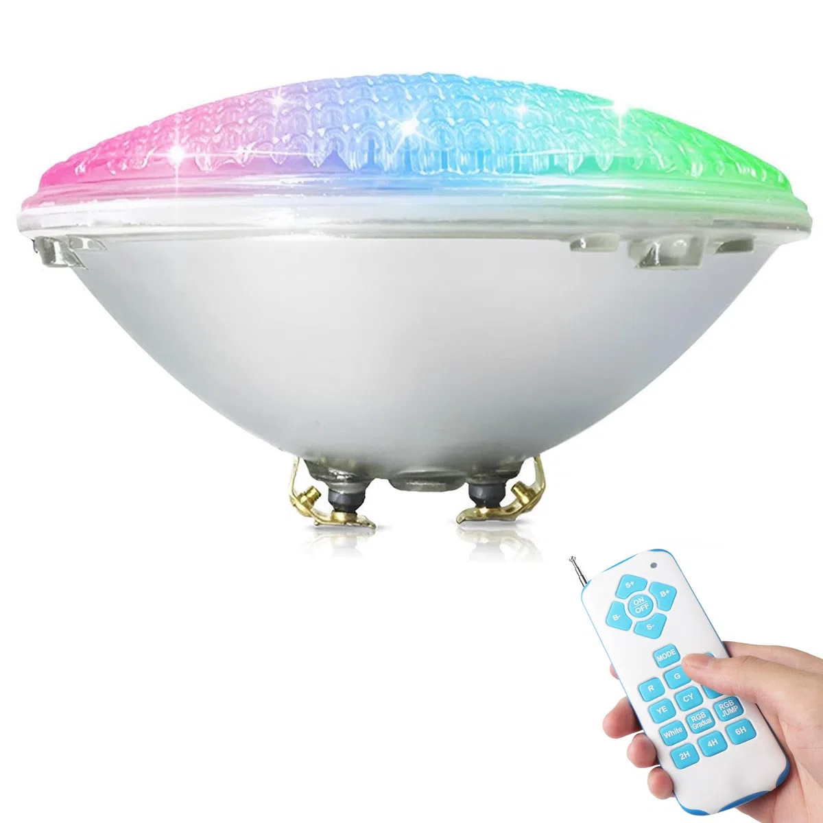 COOLWEST LED Poolbeleuchtung PAR56 18W RGBW unterwasser Mit Fernbedienung DC/AC 12V Poolbeleuchtungen Ersatz 250W Halogen Scheinwerfer