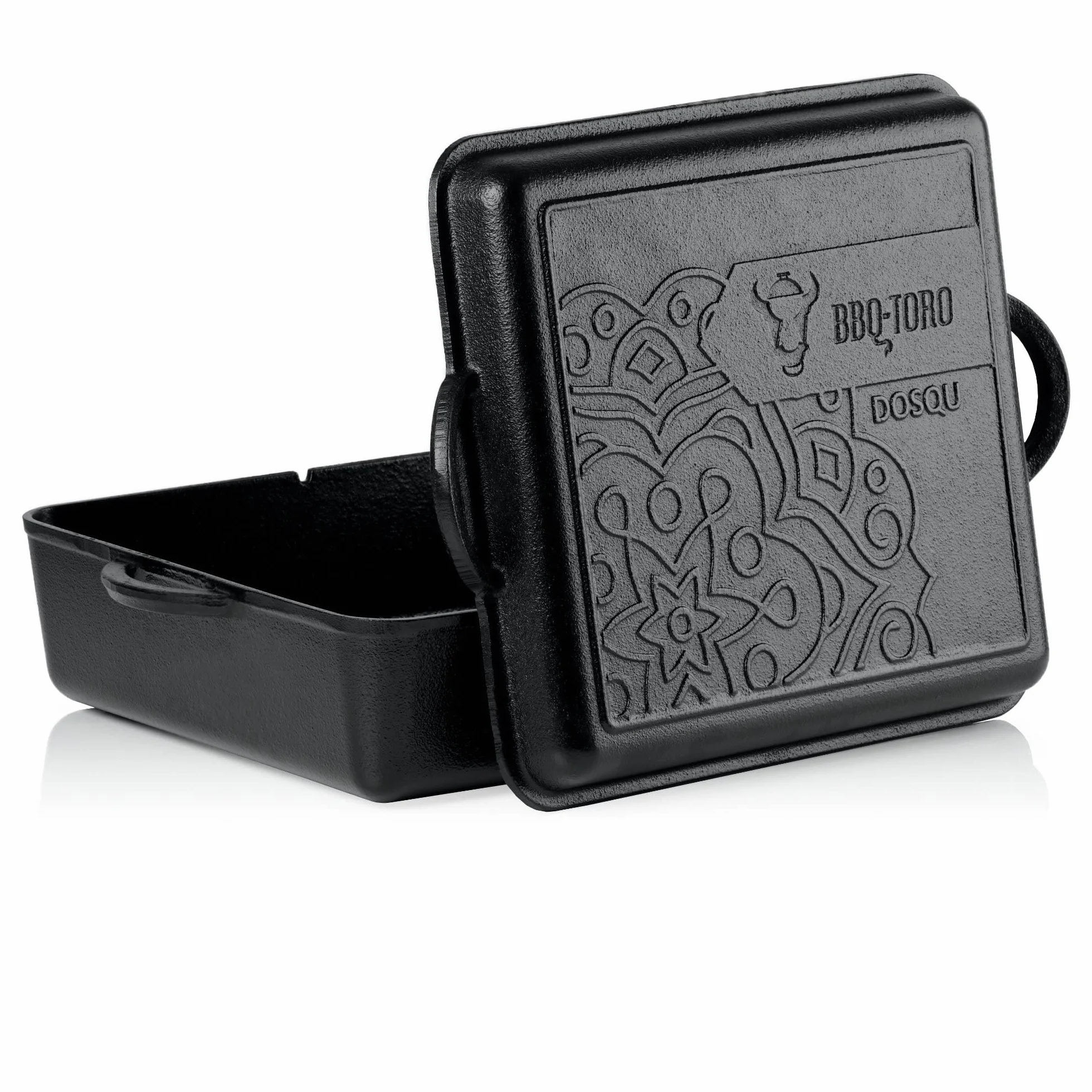 BBQ-Toro Ultimate Dutch Oven Pan mit PRO3+ Beschichtung | Gusseisen Kochtopf | 10,5 Liter Gusstopf | preseasoned - bereits eingebrannt | Bräter mit Deckel, Schmortopf